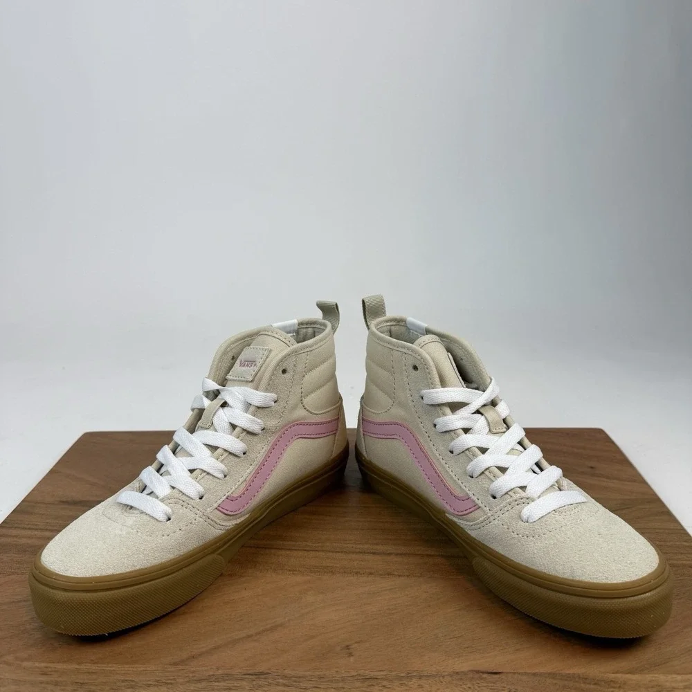 New Big Kids Vans Ashwood Hi Decon‎ Oatmeal Skateboarding Sneakers Shoes 3 Y